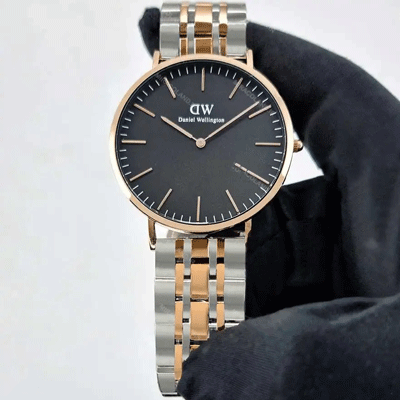 ساعت مچی مردانه دنیل ولینگتون کلاسیک رزگلد سیلور موتور باتری خور Daniel Wellington DW2986G